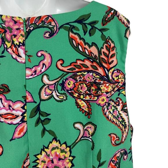 Roz & Ali Womens Green Paisley Floral Stretch Sheath Knee Length Dress sz 18 - Picture 12 of 16